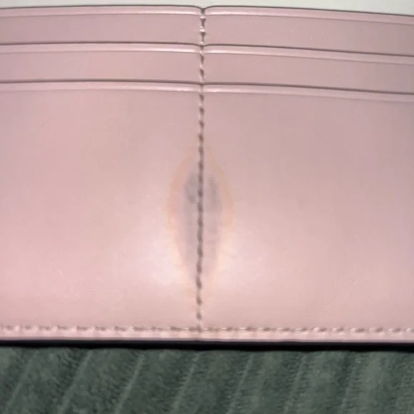 Tory Burch Embossed Contrast Signature Logo Pink and Cream Wallet - Picture 6 of 7
